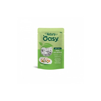 OASY CAT NATURY SOFT JELLY POLLO CON VERDURA  BUSTA 70GR