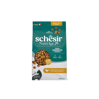 SCHESIR CAT SENIOR NUTRI AGE +7 POLLO 400GR