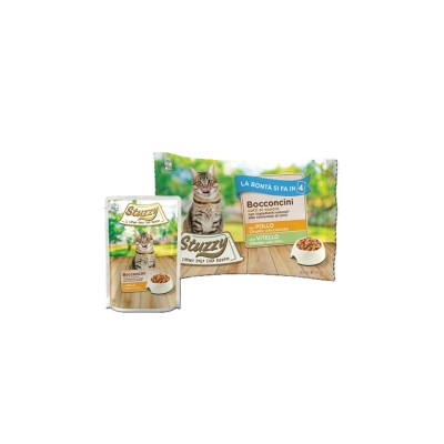 STUZZY CAT BOCCONCINI MULTIPACK POLLO-VITELLO 4x85GR