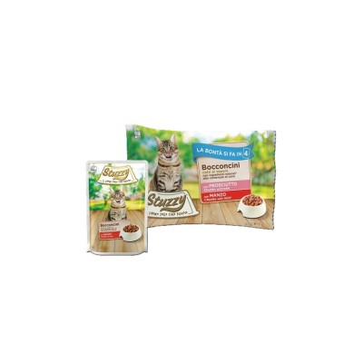STUZZY CAT BOCCONCINI MULTIPACK PROSCIUTTO-MANZO 4x85GR