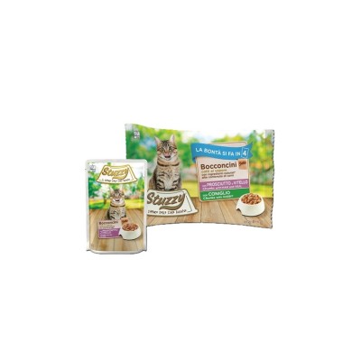 STUZZY CAT BOCCONCINI MULTIPACK JELLY VITELLO-CONIGLIO 4x85GR