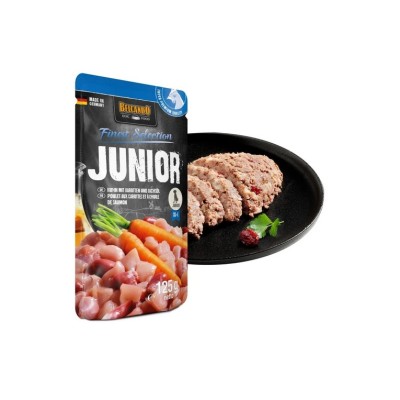 BELCANDO JUNIOR POLLO CON CAROTE E OLIO DI SALMONE 125GR