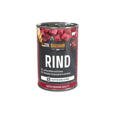 BELCANDO RIND MIT HIRSE, KAROTTEN UND ERBSEN 400GR