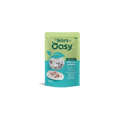 OASY CAT NATURY SOFT JELLY POLLO CON TONNETTO BUSTA 70GR