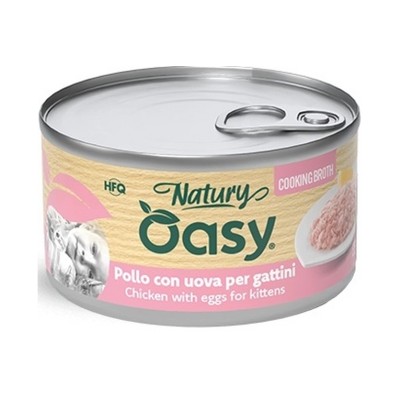 OASY CAT NATURY GATTINI POLLO CON UOVA BROTH 85GR
