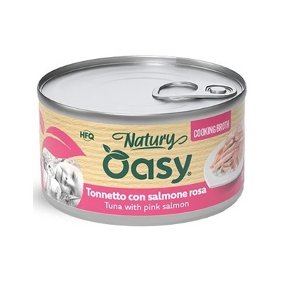 OASY CAT NATURY ADULT TONNETTO CON SALMONE ROSA BROTH 85GR