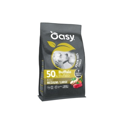 OASY DOG GRAIN FREE MONOPROTEIN ADULT BUFALO M/L 10KG