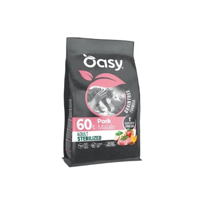 OASY CAT GRAIN FREE MONOPROTEIN STERILIZED MAIALE 1,5KG