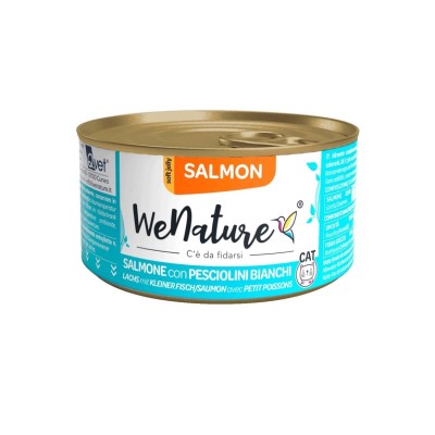 WENATURE CAT SALMON SALMONE E PESCIOLINI BIANCHI 85GR