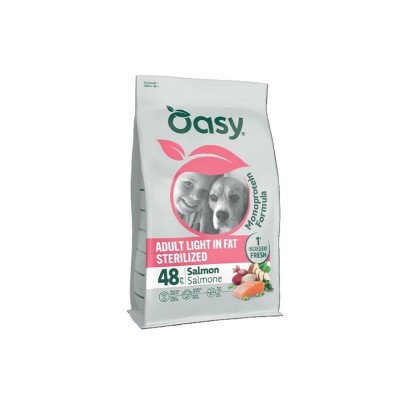 OASY DOG MONOPROTEIN LIGHT M/L SALMONE 10KG