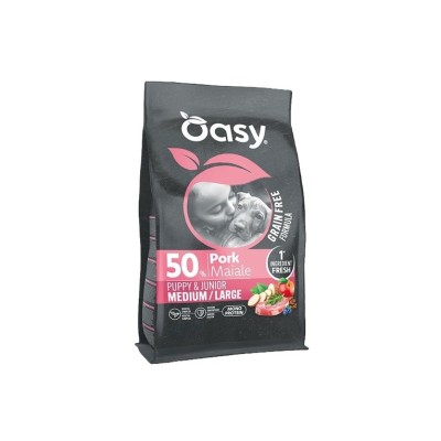 OASY DOG GRAIN FREE MONOPROTEIN PUPPY MAIALE M/L 10KG