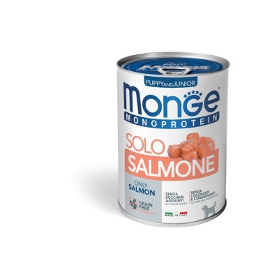 MONGE MONOPROTEICO SOLO PUPPY & JUNIOR SALMONE 400GR