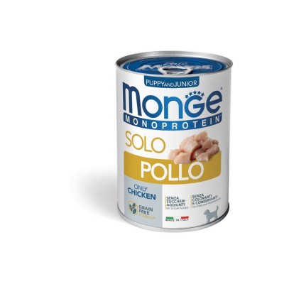 MONGE MONOPROTEICO SOLO PUPPY & JUNIOR POLLO 400GR