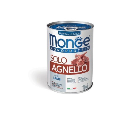 MONGE MONOPROTEICO SOLO PUPPY & JUNIOR AGNELLO 400GR
