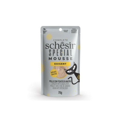 SCHESIR SPECIAL MOUSSE EXIGENT POLLO CON FEGATO DI ANATRA 70GR