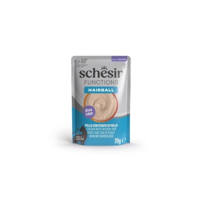 SCHESIR FUNCTION MOUSSE HAIRBALL POLLO CON FEGATO DI POLLO 70GR
