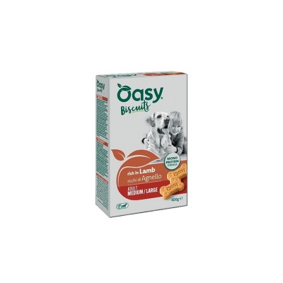 OASY DOG ADULT M/L BISCOTTI MONOPROTEIN AGNELLO 400GR