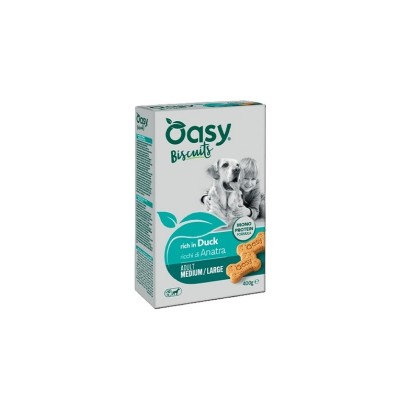 OASY DOG ADULT M/L BISCOTTI MONOPROTEIN ANATRA 400GR