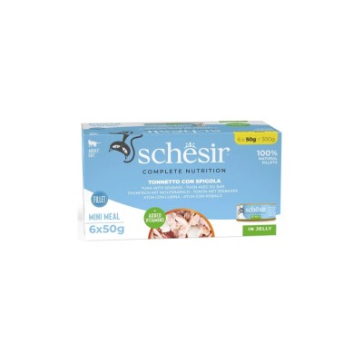 SCHESIR CAT MULTIPACK JELLY COMPLETE TONNETTO E SPIGOLA 6x50GR