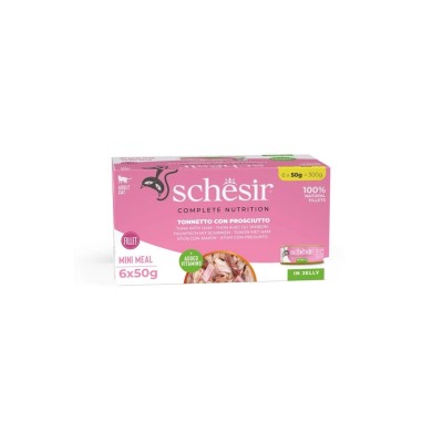 SCHESIR CAT MULTIPACK JELLY COMPLETE TONNETTO E PROSCIUTTO 6x50GR