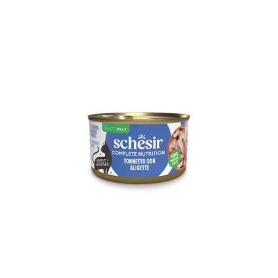 SCHESIR CAT ADULT COMPLETE JELLY TONNETTO E ALICETTE LATTINA 85GR