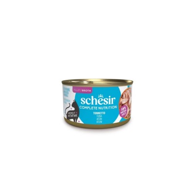 SCHESIR CAT ADULT COMPLETE BROTH TONNETTO LATTINA 85GR