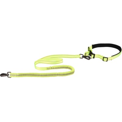 FLAMINGO GUINZAGLIO PER JOGGING CON CINTURA ADDOMINALI GIALLO FLUO 100-130CM