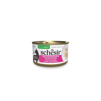 SCHESIR CAT ADULT LATTINA COMPLEMENTS BROTH POLLO CON PROSCIUTTO 70GR
