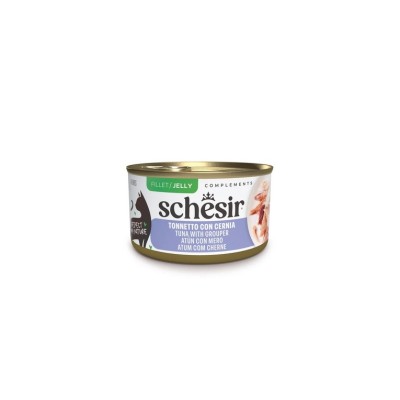 SCHESIR CAT ADULT LATTINA COMPLEMENTS JELLY TONNETTO CON CERNIA70GR