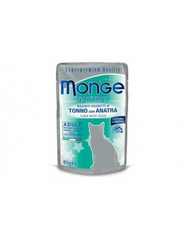 MONGE CAT BUSTA NATURAL TONNO E ANATRA 80GR