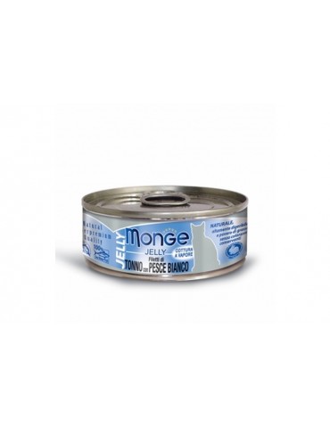 MONGE CAT LATTINA JELLY TONNO CON PESCE BIANCO 80GR