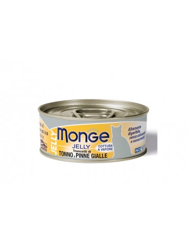 MONGE CAT LATTINA JELLY TONNO A PINNE GIALLE  80GR