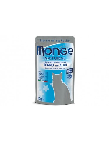 MONGE CAT BUSTA NATURAL TONNO CON ALICI 80GR