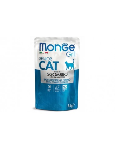 MONGE CAT GRILL ADULT SENIOR SGOMBRO 85GR