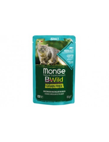 MONGE CAT BUSTA BWILD ADULT MERLUZZO 85GR