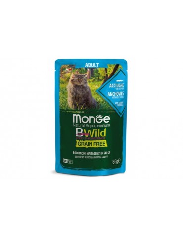 MONGE CAT BUSTA BWILD ADULT ACCIUGHE 85GR