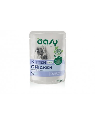 OASY CAT KITTEN POLLO BUSTE 85GR