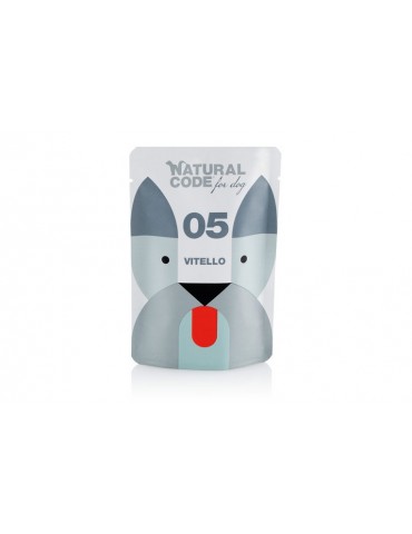 NATURAL CODE DOG P05 ADULT VITELLO 100GR