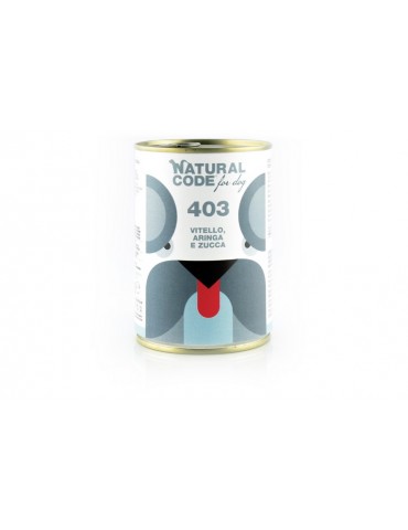 NATURAL CODE DOG ADULT 403 VITELLO, ARINGA E ZUCCA 400GR