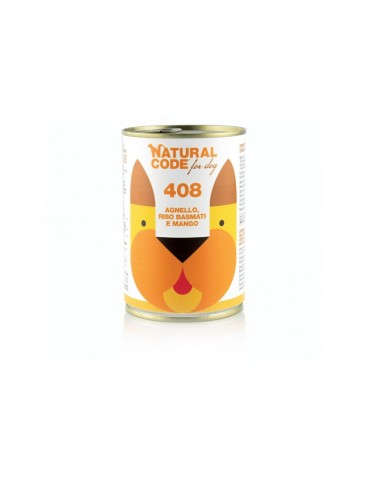 NATURAL CODE DOG ADULT 408 AGNELLO RISO BASMATI E MANGO 400GR