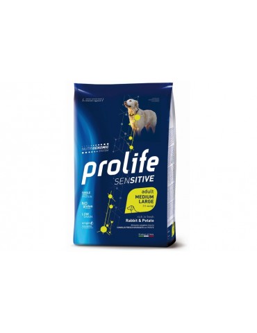 PROLIFE DOG ADULT MEDIUM LARGE SENSITIVE CONIGLIO E PATATE 10KG