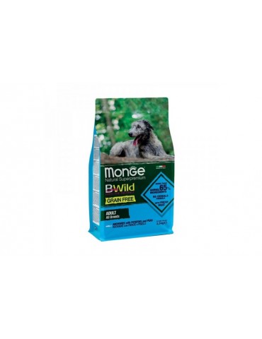 MONGE BWILD DOG GRAIN FREE ADULT ACCIUGHE, PATATE E PISELLI 2,5KG