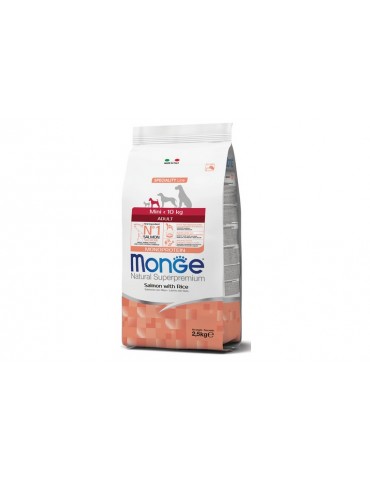 MONGE NATURAL SUPERPREMIUM DOG MINI ADULT SALMONE E RISO 7,5KG