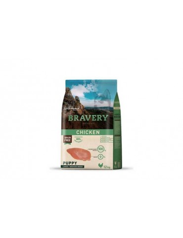 BRAVERY DOG PUPPY M/L GRAIN FREE POLLO 4KG