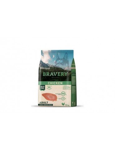 BRAVERY DOG ADULT M/L GRAIN FREE POLLO 12KG