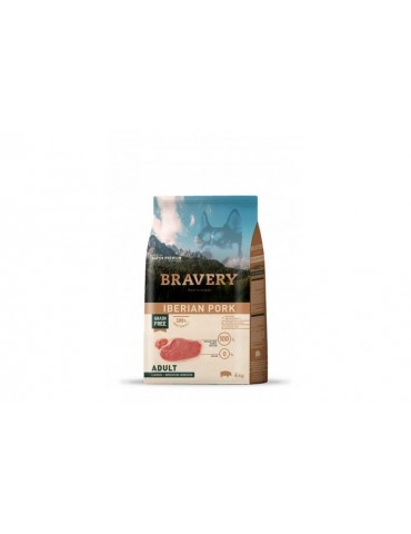 BRAVERY DOG ADULT M/L GRAIN FREE MAIALE 12KG