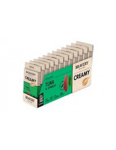 BRAVERY CAT CREAM TONNO E SPINACI 56GR (4X14GR)