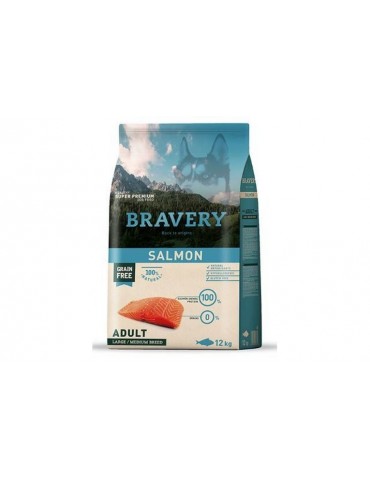 BRAVERY DOG ADULT M/L GRAIN FREE SALMONE 12KG