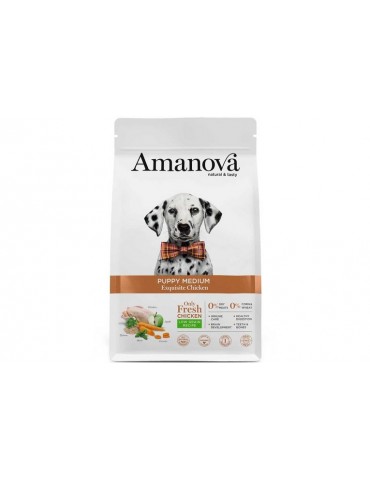 AMANOVA DOG PUPPY LG MEDIUM POLLO 12KG