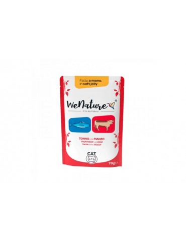 WENATURE CAT BUSTA TONNO CON MANZO 70GR